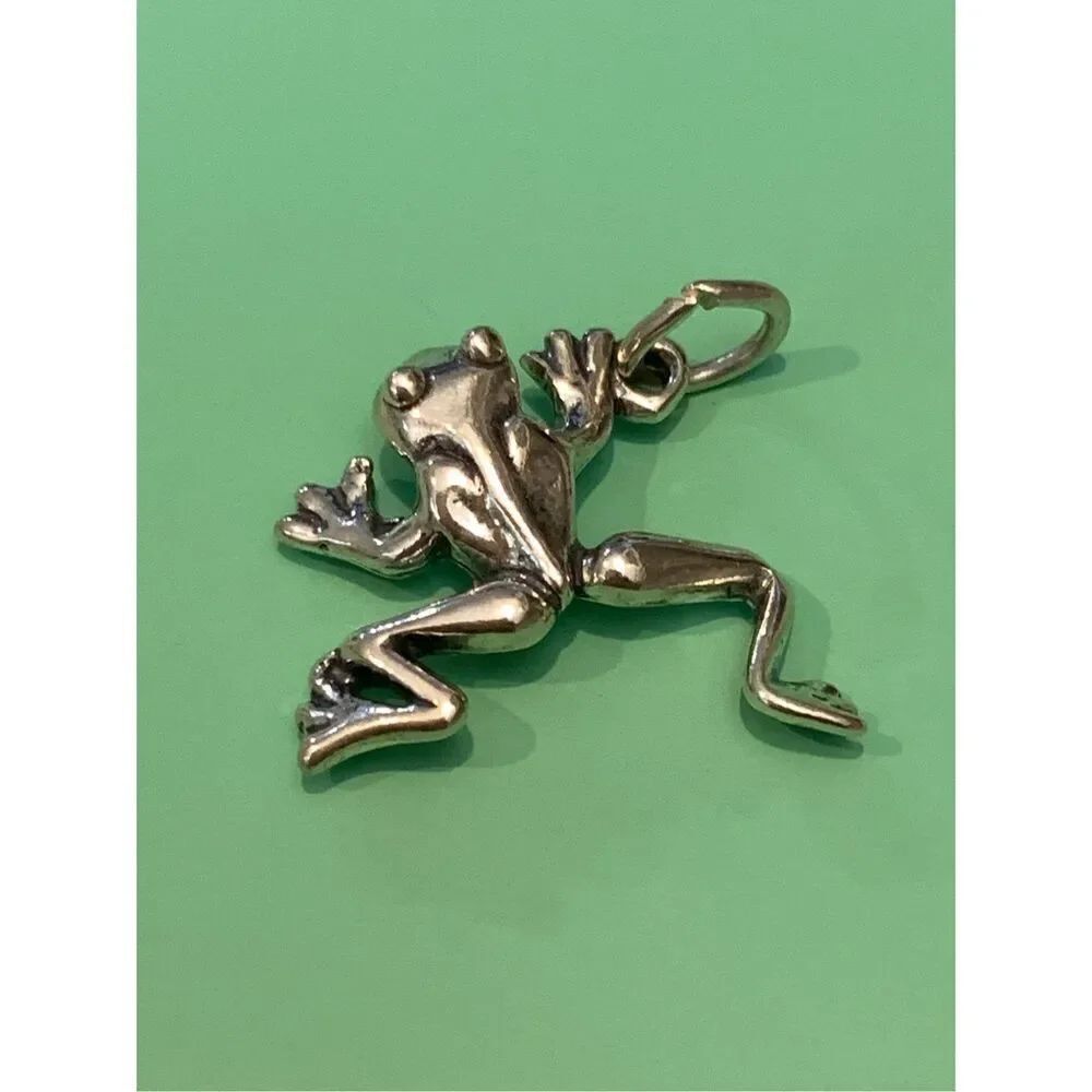 Tree Frog Sterling Silver Jewelry Charm #frog #bugs